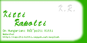 kitti rapolti business card